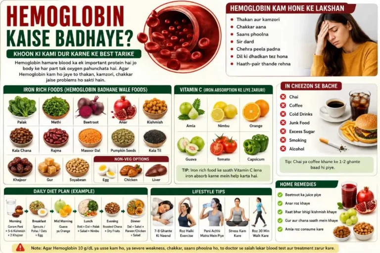Hemoglobin Kaise Badhaye? Khoon Ki Kami Dur Karne Ka Complete Hinglish Guide
